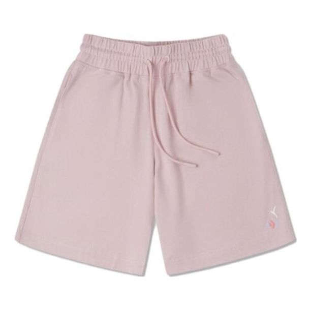 (WMNS) Converse Embroidered Floral Drawstring Shorts 'Pink' 10025374-A02