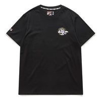 FILA FUSION Basketball Subject Printing Short Sleeve Black T11M026106F-BK