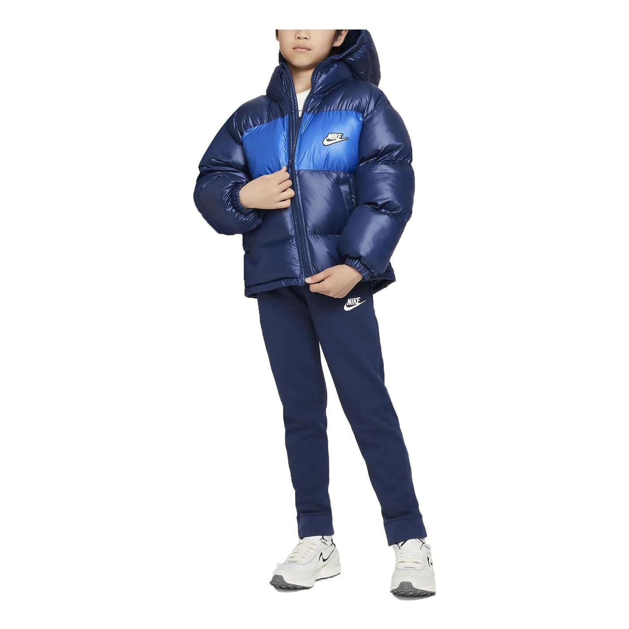 (GS) Nike Sportswear Heavyweight Synthetic Fill EasyOn Therma-FIT Repel Loose Hooded Jacket 'Midnight Navy Blue' FD2846-410
