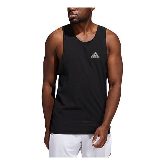 adidas Heat.Rdy Warrior Training Logo Sports Breathable Running Vest Black GT8269