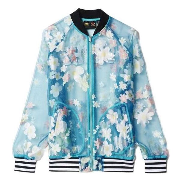 (WMNS) adidas x Pharrell Jacket 'Flower Blue' AO3159