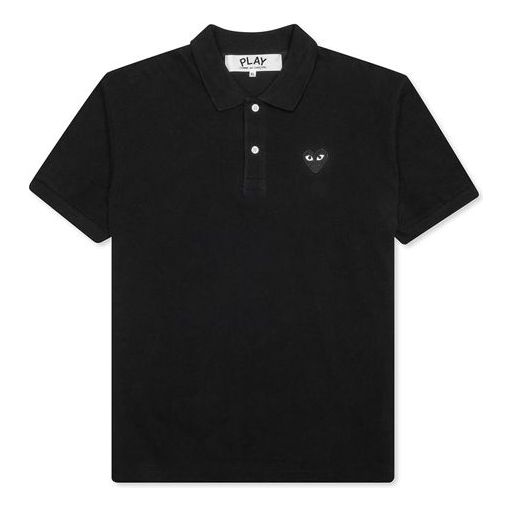 COMME des GARCONS PLAY Polo Black Emblem 'Black' AZ-T066-051-1