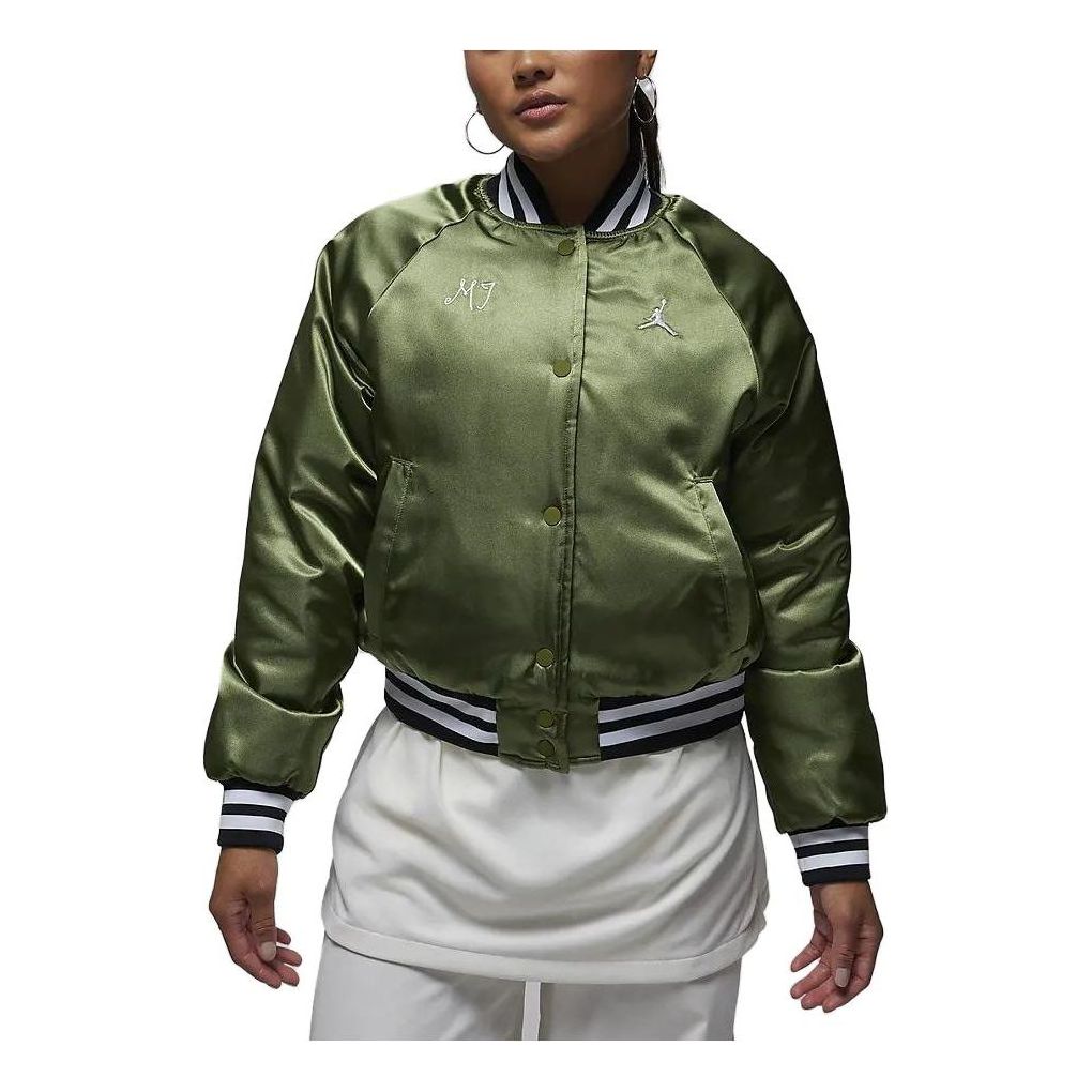 (WMNS) Air Jordan Varsity Jacket 'Green' FB5154-340