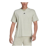 adidas Solid Color Minimalistic Logo Printing Round Neck Casual Short Sleeve Unisex Green HF4499