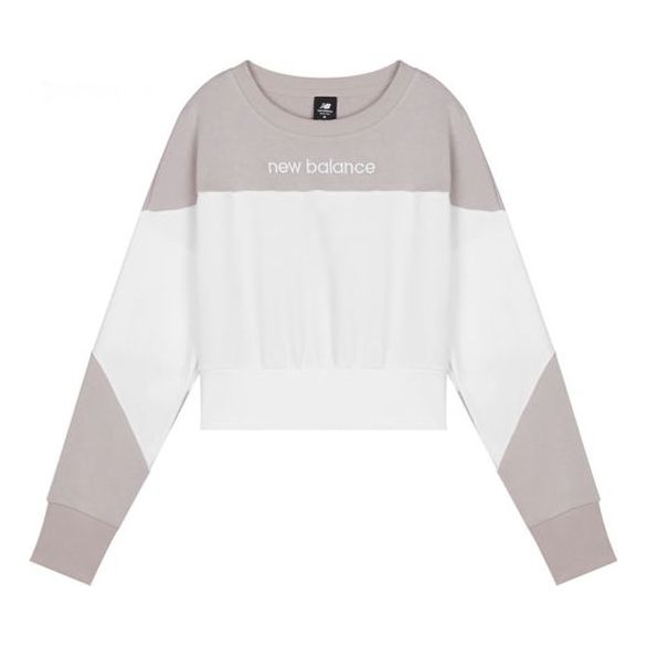 (WMNS) New Balance Athletics Crew Sweatshirt 'Wonder Mauve White' AWT11503-WM