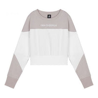 (WMNS) New Balance Athletics Crew Sweatshirt 'Wonder Mauve White' AWT11503-WM