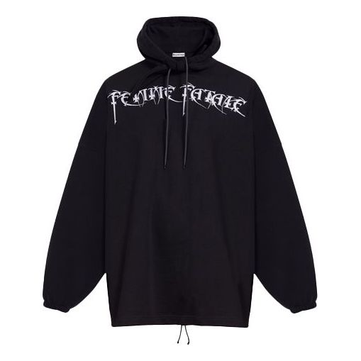 Balenciaga Femme Fatale Oversized Hoodie'Black' 482217TTK141000