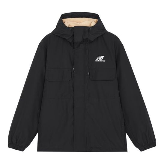 New Balance Men's New Balance Logo Sports Hooded Jacket Black AMJ14337-BK