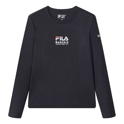 (WMNS) FILA Minimalistic LOGO Long Sleeves Top 'Blue' F11W048202F-NV