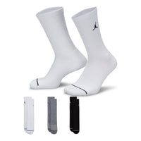 Air Jordan Everyday Crew Socks 3 Pairs 'White Grey Black' DX9632-914