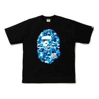 A Bathing Ape Camo Ape Head T-Shirt 'Black Blue' 1E80-110-005