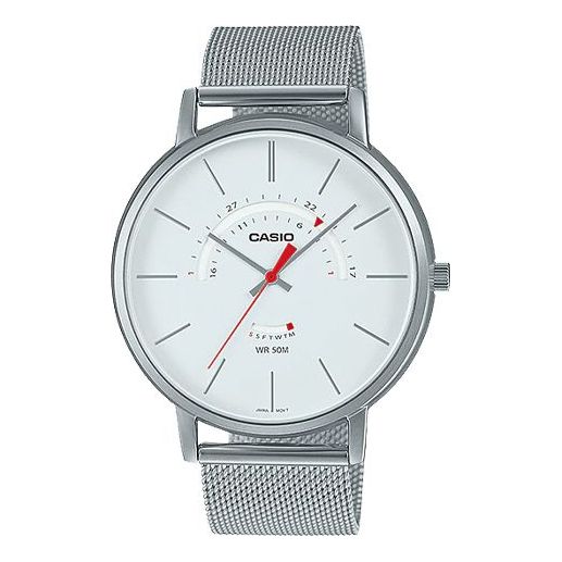 CASIO Dress Series Quartz 43mm Analog Watch 'Silver White' MTP-B105M-7AV