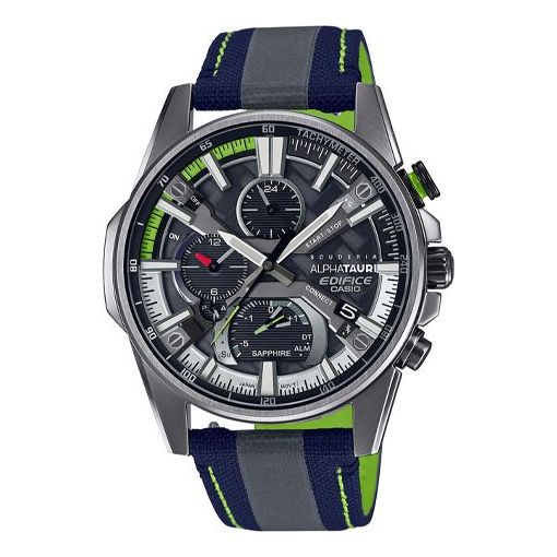 CASIO Waterproof Sports EDIFICE Sapphire Crystal Solar Powered Mens Blue Analog EQB-1200AT