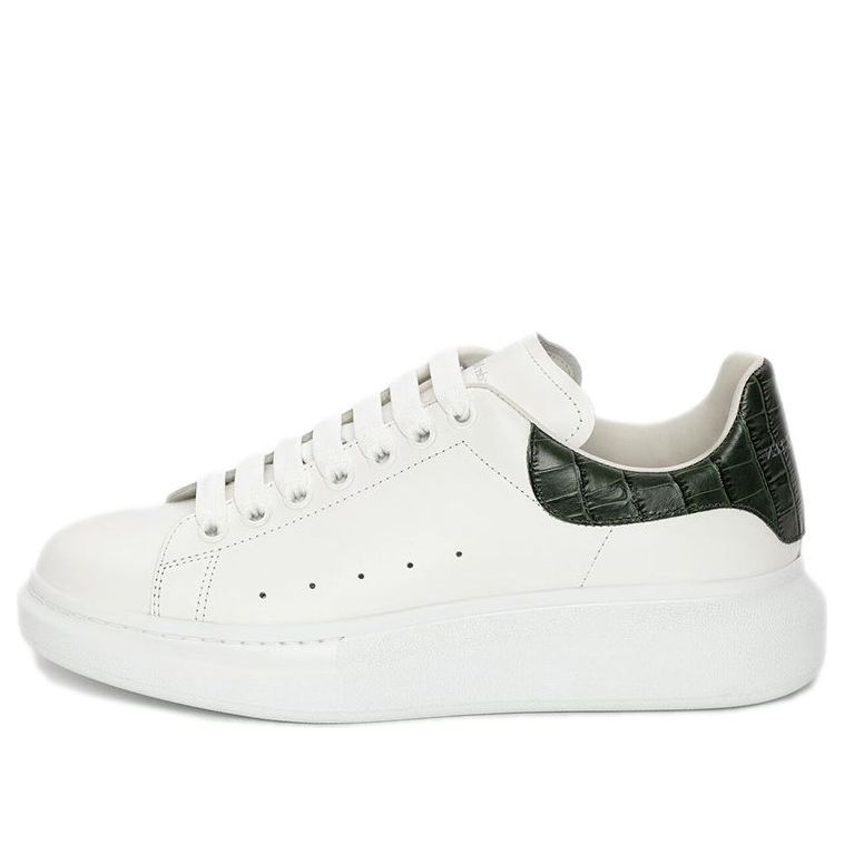 Alexander McQueen Oversized Sneaker 'White Forest Green Crocodile' 625162WIAFX9448