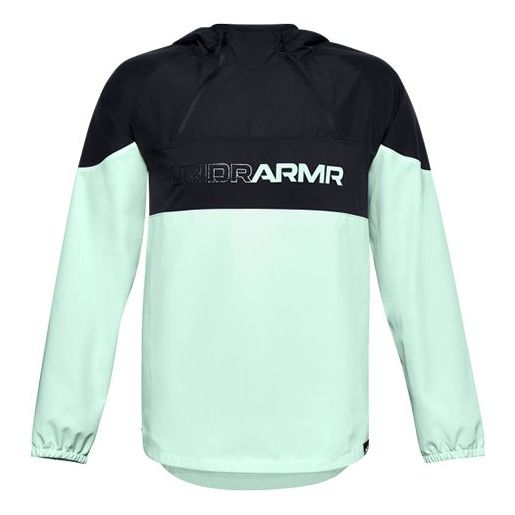 Men's Under Armour Futures Mixed Anorak Jacket Black Green 1358231-002