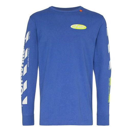 Off-White Loose Arrow Long Sleeves Pullover Blue OMAB001S191850063060