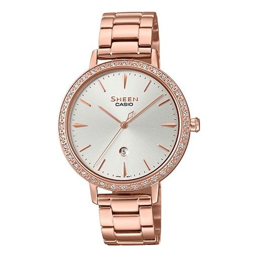 CASIO Waterproof SHEEN Quartz Sapphire Crystal Rose Gold Analog SHE-4535PG-7AU