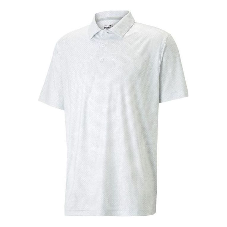 PUMA MATTR Grids Golf Polo Shirt 'White' 537455-01