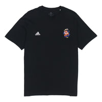 Men's adidas Beckham G T Athleisure Casual Sports Alphabet Round Neck Short Sleeve David Beckham No. 23 Black T-Shirt HA0939