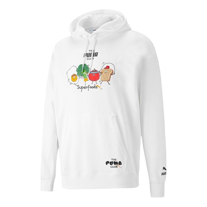 PUMA Club Graphic Living Series Funny Printing Knit Sports White 533198-02