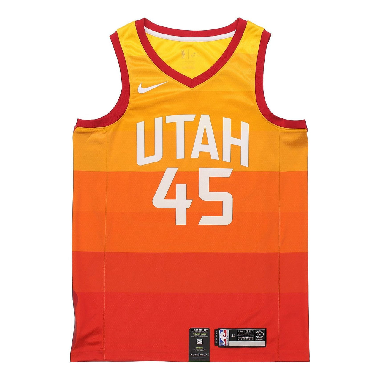 Nike NBA City limited SW Fan Edition 19-20 Season Utah Jazz 4 No. 5 Basketball Jersey/Vest Orange AJ4648-728