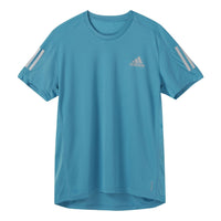 adidas Own the Run Tee Sports Training Quick Dry Short Sleeve Blue GJ9966