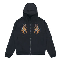 adidas Series Pattern Zipper Hooded Jacket Black GG0767