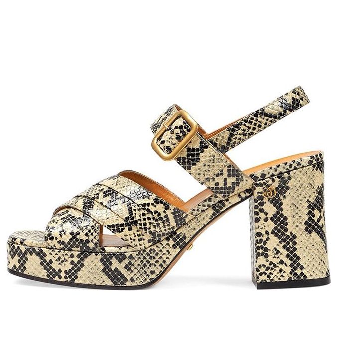 (WMNS) Gucci Python Print Platform Sandal 'Neutral' 656383-19Y00-9719