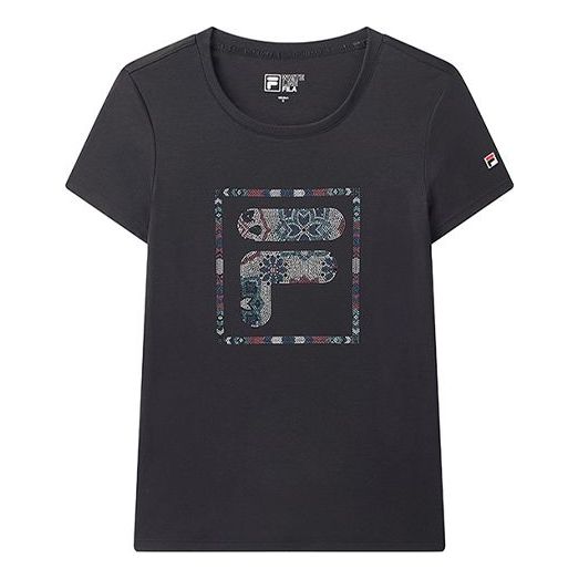 (WMNS) FILA Stylish Simplicity Sports Short Sleeve Blue F61W028111F-NV