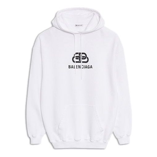 (WMNS) Balenciaga Pullover Drawstring Hoodie White 570792TEV199044