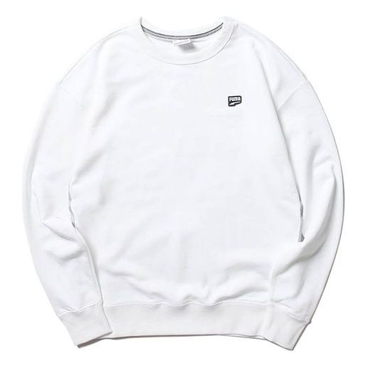 PUMA Downtown Crew Sweater 'White Black' 597333-02