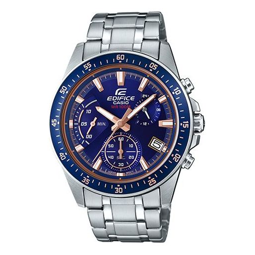 CASIO EDIFICE Waterproof Stainless Steel Strap Mens Blue Analog EFV-540D-2A
