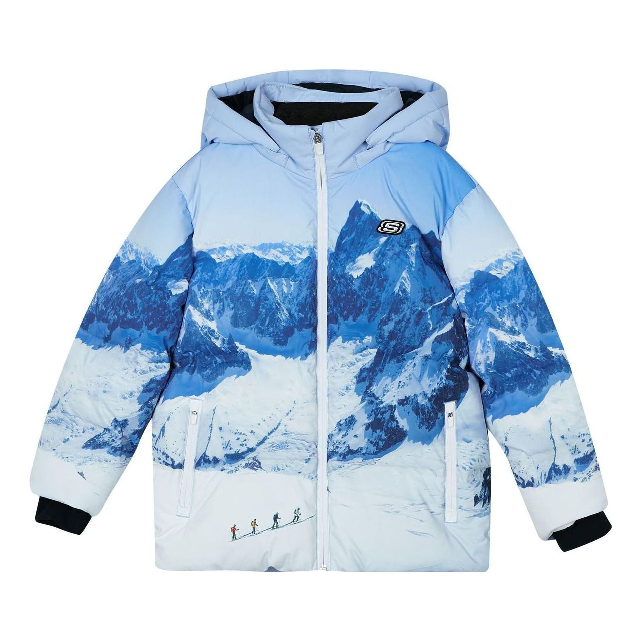 (GS) Skechers SKX Mountain Printed Down Jacket 'Blue White' P423B013-03HV