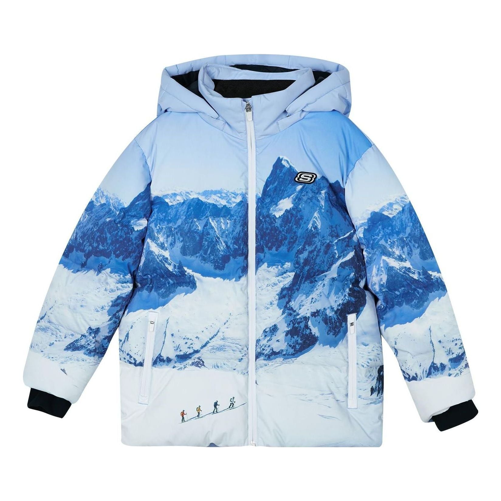 (GS) Skechers SKX Mountain Printed Down Jacket 'Blue White' P423B013-03HV