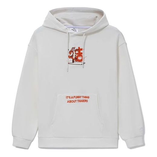 Li-Ning x Disney Crossover Series Alphabet Printing Hoodie 'White Orange' AWDS551-4