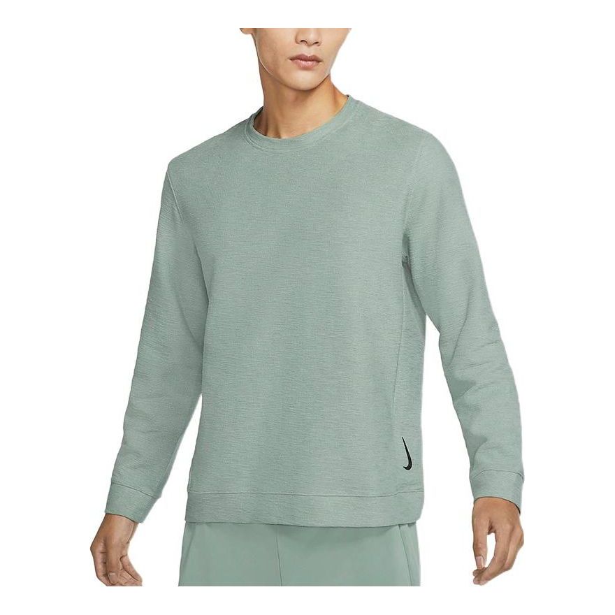 Men's Nike Solid Color Quick Dry Sports Gym Round Neck Pullover Smoke Grey DC5314-357