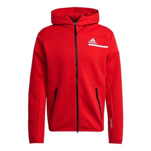 adidas Zne Fz Training Sports Hooded Jacket Red GQ6210