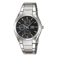 CASIO Quartz Waterproof Unisex Mens SilverBlack Analog MTP-1191A-1A