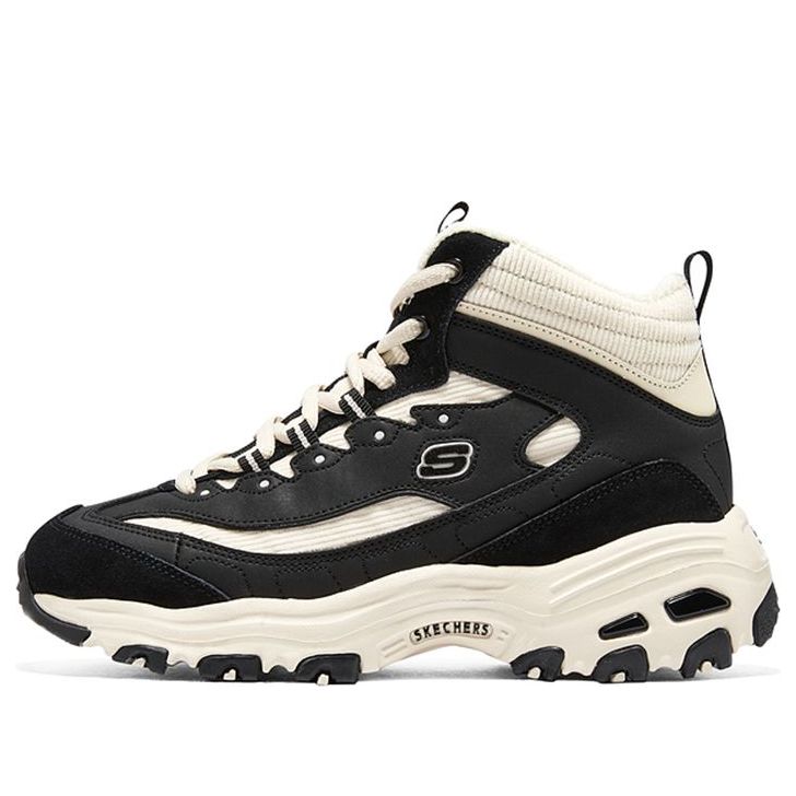(WMNS) Skechers D'lites 'Black Beige' 167570-BKNT