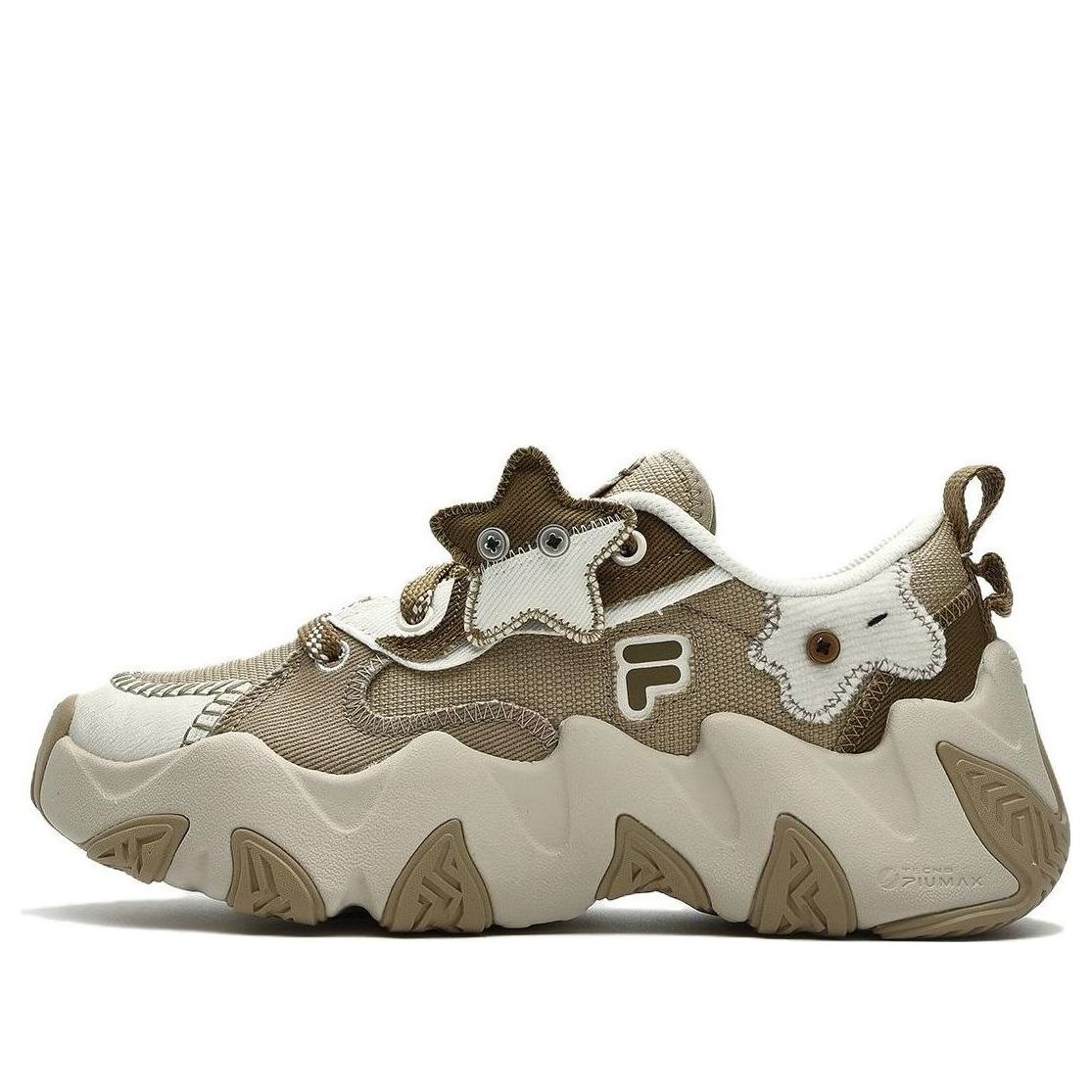 (WMNS) FILA FUSION STARFISH-CVS Sneakers 'White Olive Green' T12W341304FST