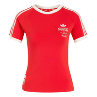 (WMNS) adidas x Coca-Cola 3-Stripes Tee Asia Sizing 'Vivid Red' KY7558