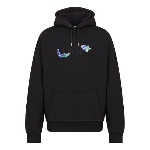 Men's DIOR x KENNY FW21 Crossover Logo Pattern Loose Black 193J688B0531-C986