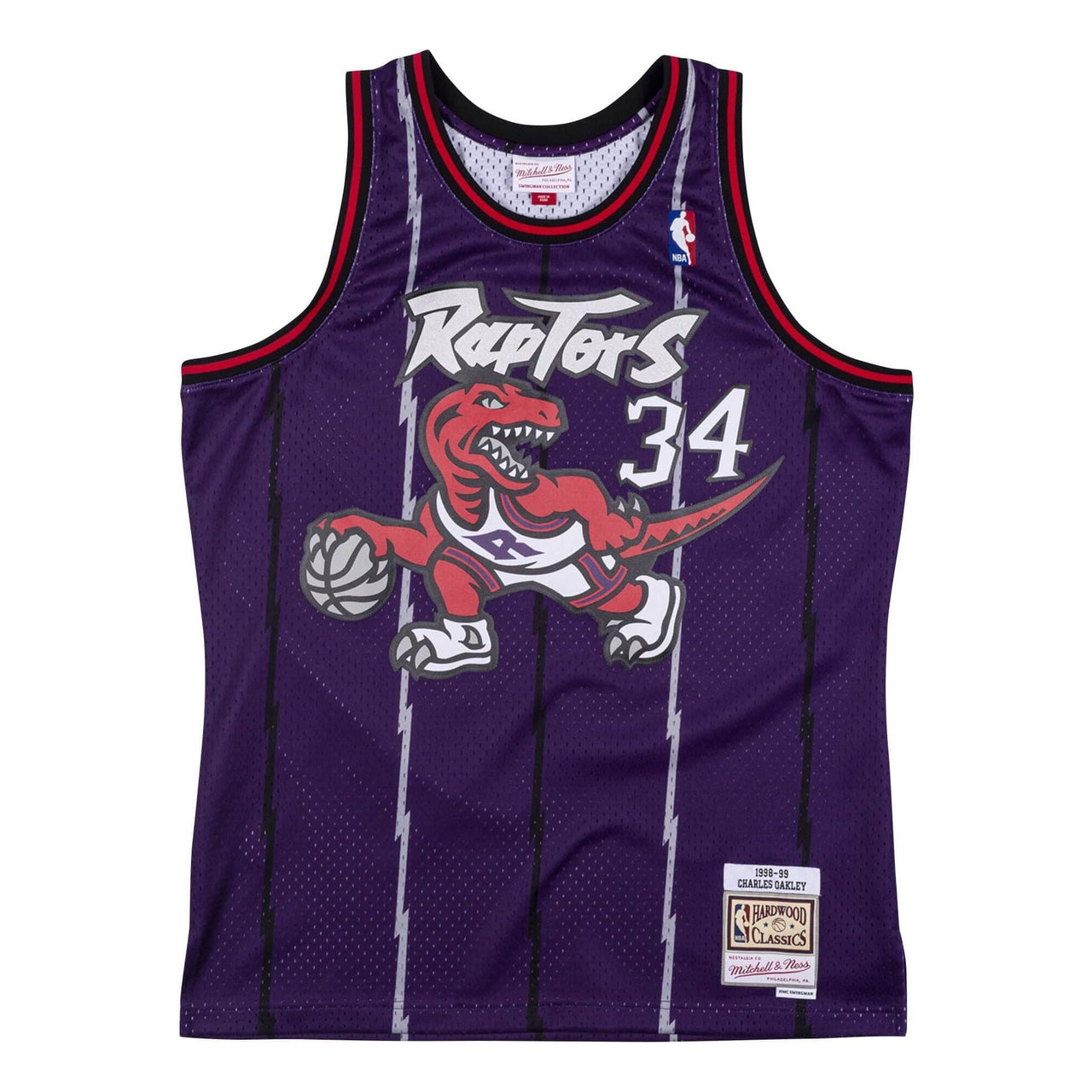 Mitchell & Ness x NBA Toronto Raptors 1998-99 Swingman Jersey 'Charles Oakley 34' SMJYLG19081-TRAPURP98COA
