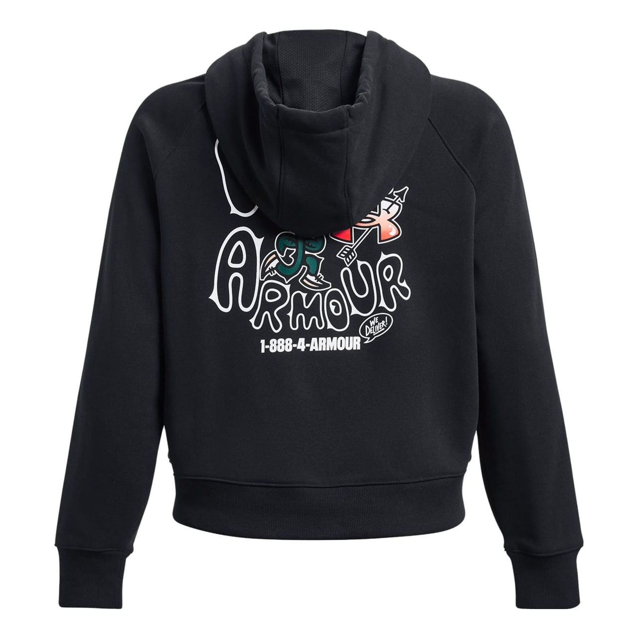 (WMNS) Under Armour Heavyweight Terry Rose Hoodie 'Black' 1379834-001