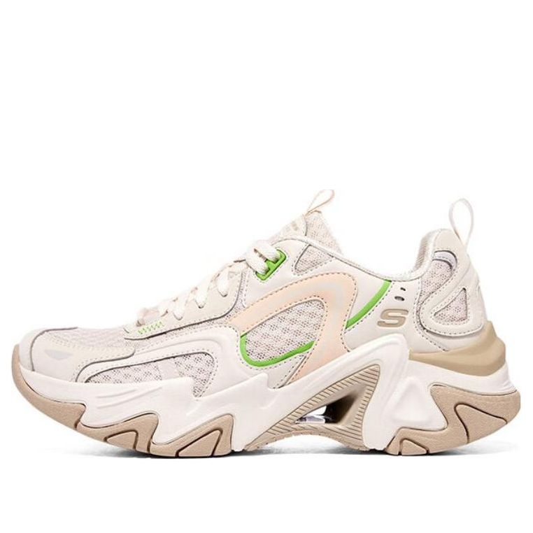 (WMNS) Skechers Stamina V3 'White Brown Green' 896181-NTMT