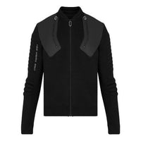 Men's LOUIS VUITTON Solid Color Zipper Wool Long Sleeves Jacket Black 1A8H4A