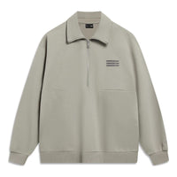 Li-Ning Counterflow Triple Logo Half Zip Sweatshirt 'Grey' AWDT589-4