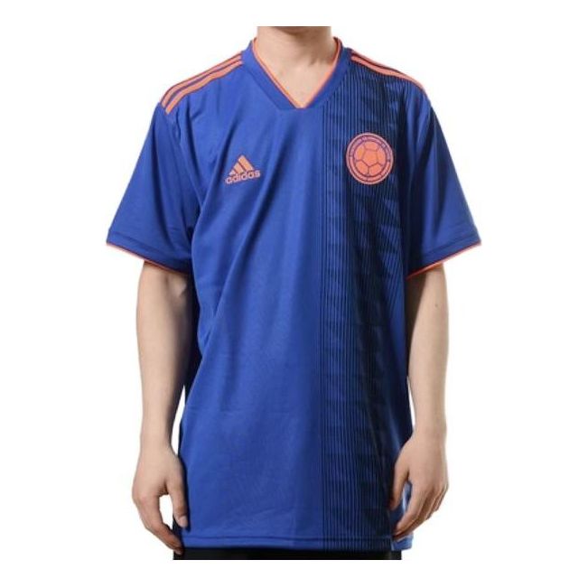 adidas Soccer Colombia Away Jersey 'Royal Blue Orange' CW1562