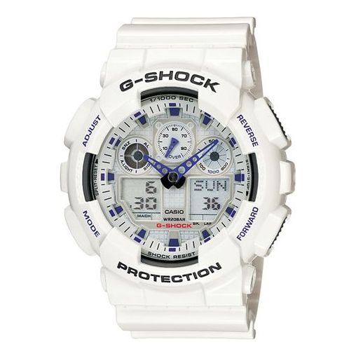 CASIO G-Shock Analog-Digital 'White' GA-100A-7A