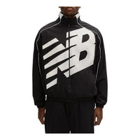 New Balance Basketball Oversized Print Woven Jacket 'Black' MJ61X398-BK